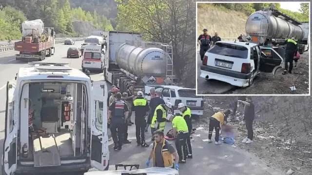 otomobil park halindeki asit yuklu tankere carpti 1i bebek 5 yarali BOiEJk5G