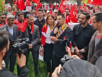 Kızılcagün Platformu, ABD Büyükelçiliği Önünde Tom Barrack’a Tepki Gösterdi: “İstenmeyen Adam İlan Edilsin”