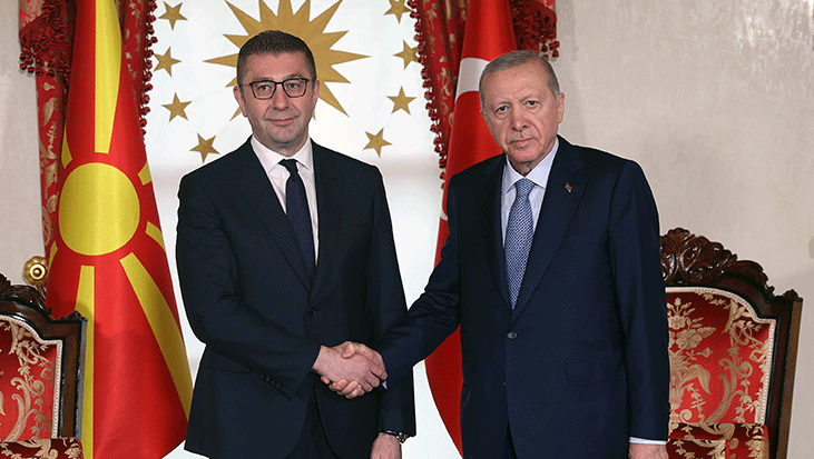 Cumhurbaşkanı Erdoğan, Kuzey Makedonya Başbakanı Mickoski’yi kabul etti